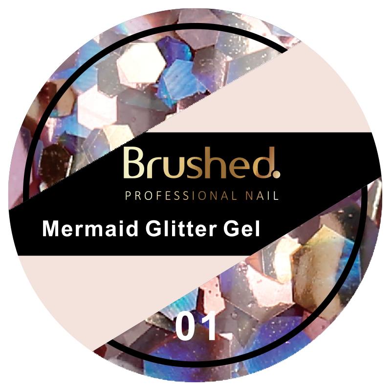 M001 Mermaid Glitter Nude Pink